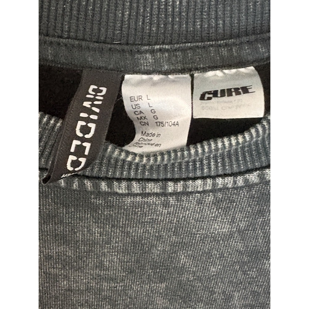 The Cure H & M Divided Oversized Sweatshirt Acid Washed Band 1984 Tour Large - Picture 4 of 7